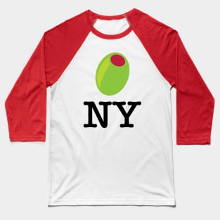 Olive NY Food Pun Green Olive Meme Baseball T-Shirt